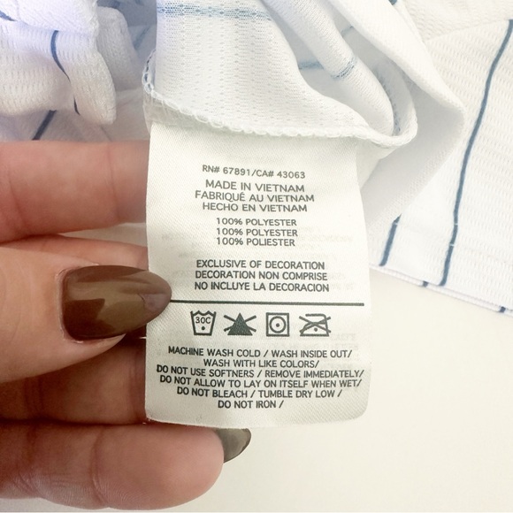 Nike MLB Chicago Cubs Baby Boy Striped Romper Jersey 12M NWT - Picture 7 of 10